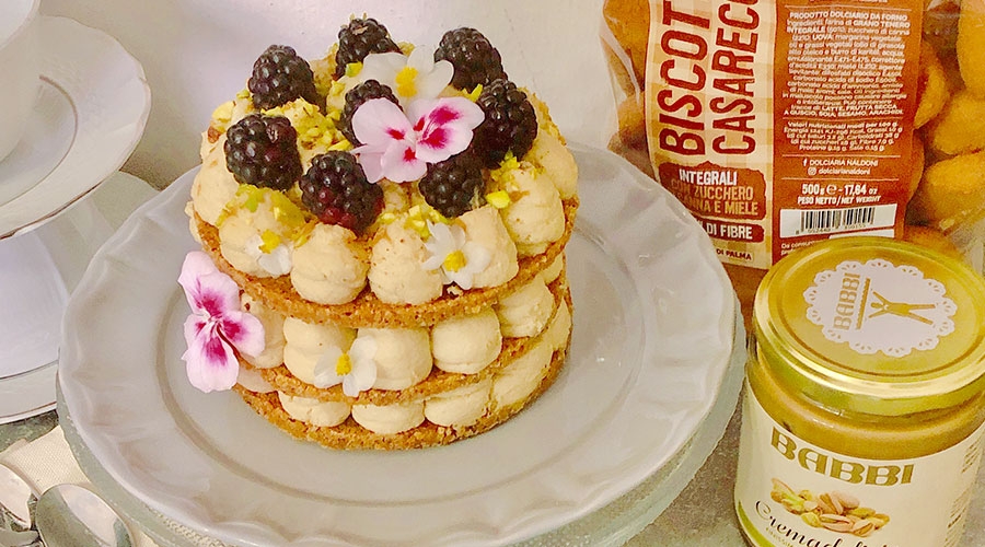 Mini naked cake senza cottura al pistacchio