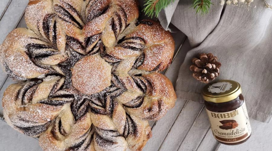 Torta di brioches e cioccolate